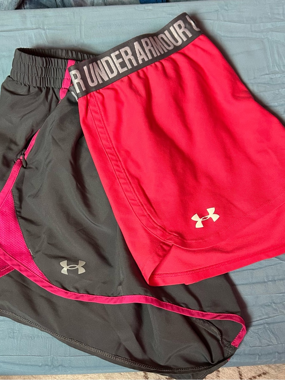 Under Armour Women’s Hot Pink and Black Athletic Shorts